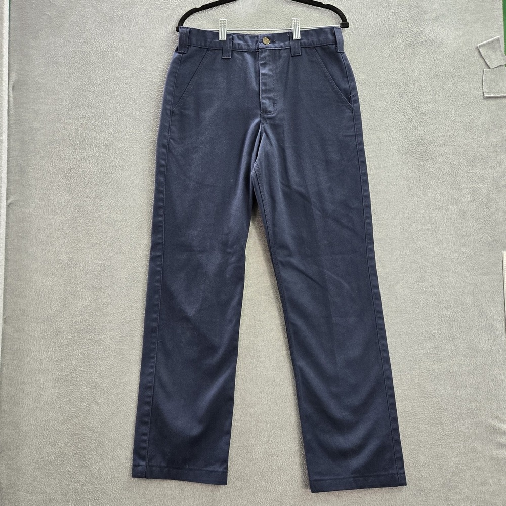 Carhartt Men Pants 30X34 Blue Chino Twill B290 Logo 31" Inseam